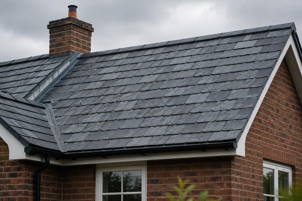 Natural slate roof tiles